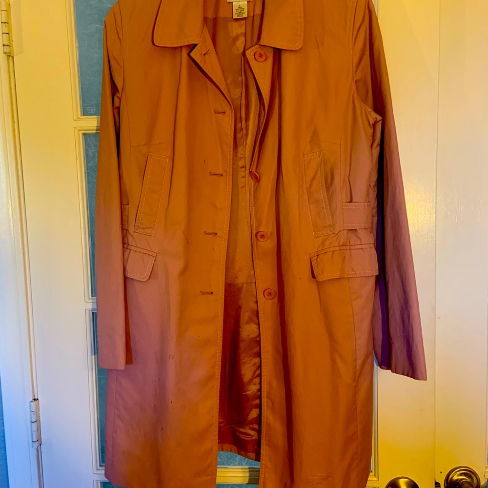 Womens Pink Trench Coat